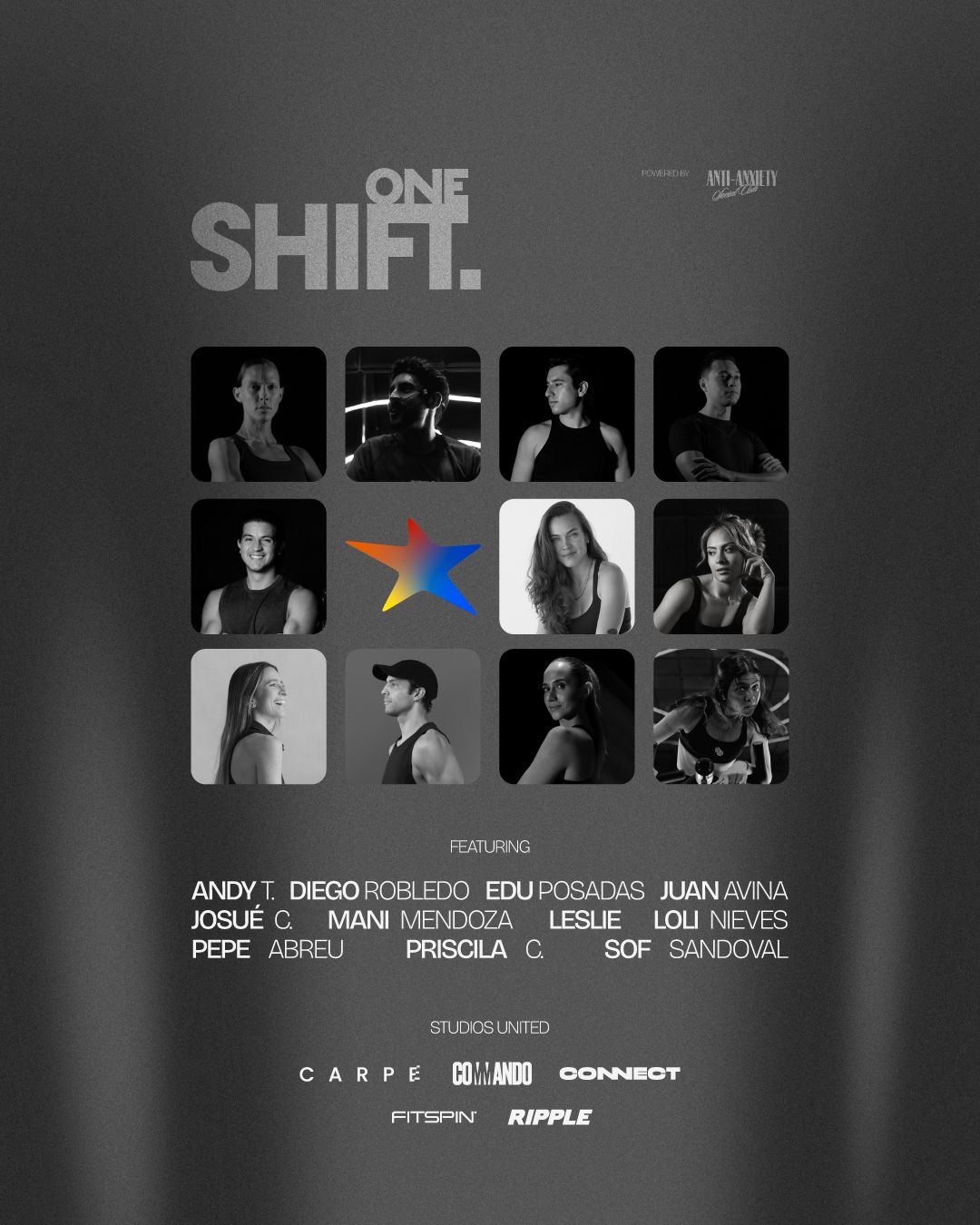Lineup oficial ONESHIFT: coaches y estudios participantes